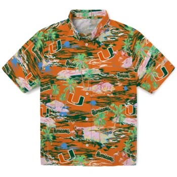 Miami Hurricanes Hawaiian Shirt - Tropical Palms