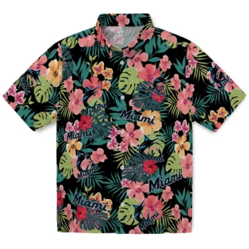 Miami Marlins Hawaiian Shirt Personalized Hibiscus Paradise Best Selling