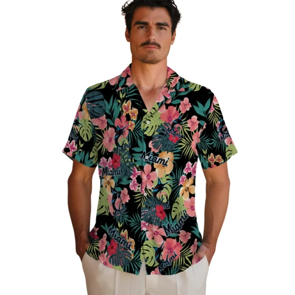 Miami Marlins Hawaiian Shirt Personalized Hibiscus Paradise Fashion Forward