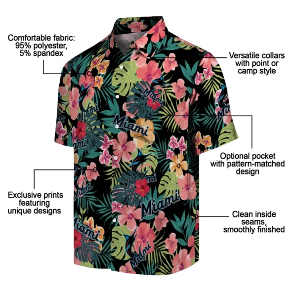 Miami Marlins Hawaiian Shirt Personalized Hibiscus Paradise New Arrival