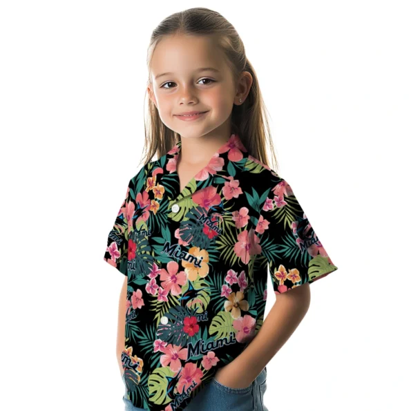 Miami Marlins Hawaiian Shirt Personalized Hibiscus Paradise Premium Grade