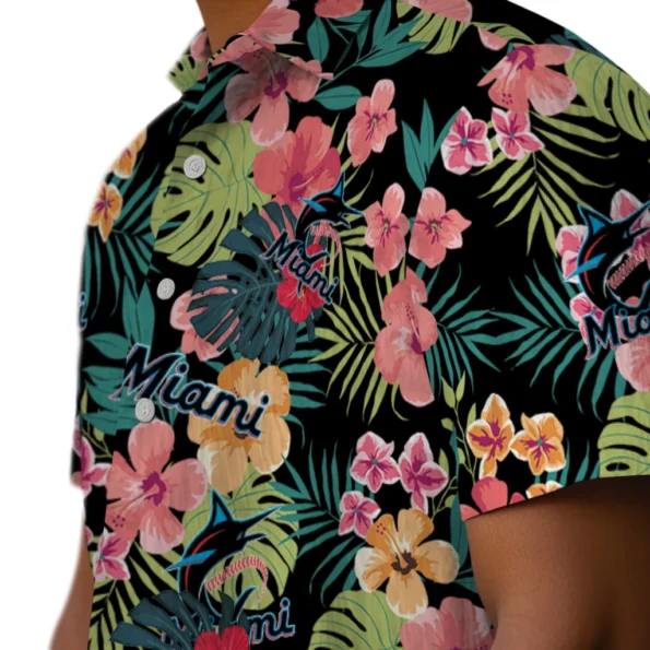 Miami Marlins Hawaiian Shirt Personalized Hibiscus Paradise Trendy