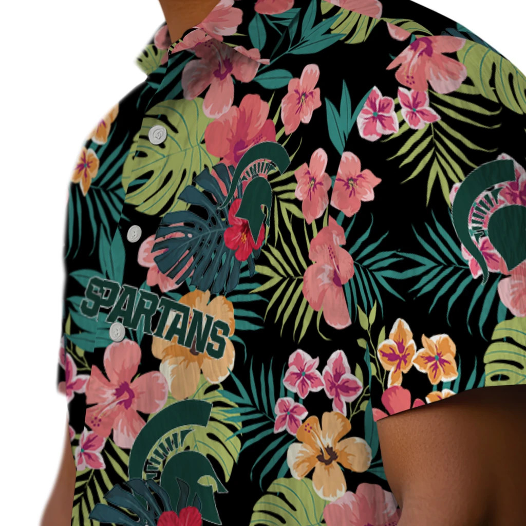 Michigan State Spartans Hawaiian Shirt Custom Hibiscus Paradise Trendy Michigan State Spartans Hawaiian Shirt Custom Hibiscus Paradise Trendy
