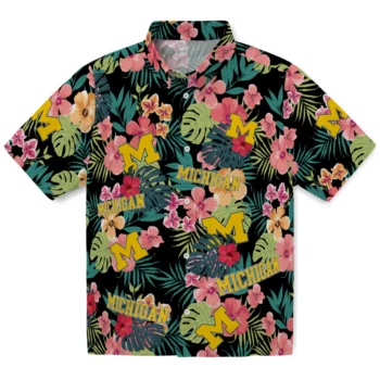 Michigan Wolverines Hawaiian Shirt Customized Hibiscus Paradise Best Selling
