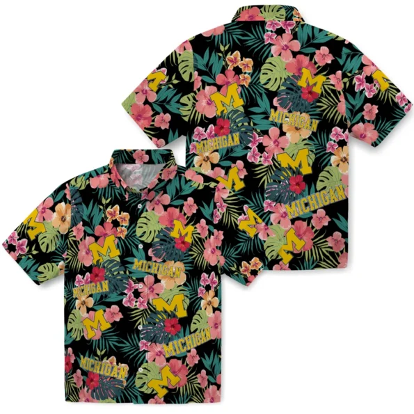 Michigan Wolverines Hawaiian Shirt Customized Hibiscus Paradise High Quality