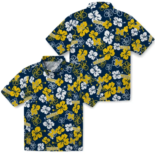 michigan-wolverines-hawaiian-shirt-hibiscus-flower-design-high-quality.webp