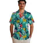 Michigan Wolverines Hawaiian Shirt Personalized Hibiscus Blossoms Blue Best Selling