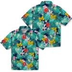 Michigan Wolverines Hawaiian Shirt Personalized Hibiscus Blossoms Blue Best Selling