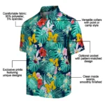 Michigan Wolverines Hawaiian Shirt Personalized Hibiscus Blossoms Blue Best Selling