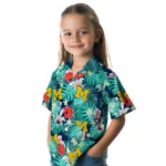 Michigan Wolverines Hawaiian Shirt Personalized Hibiscus Blossoms Blue Best Selling