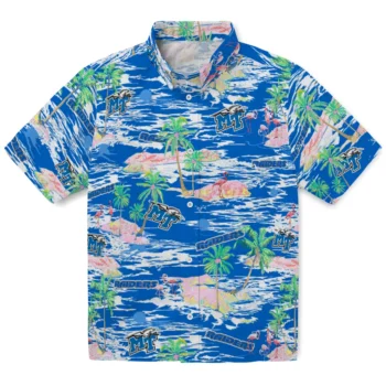 Middle Tennessee Blue Raiders Hawaiian Shirt - Tropical Palms