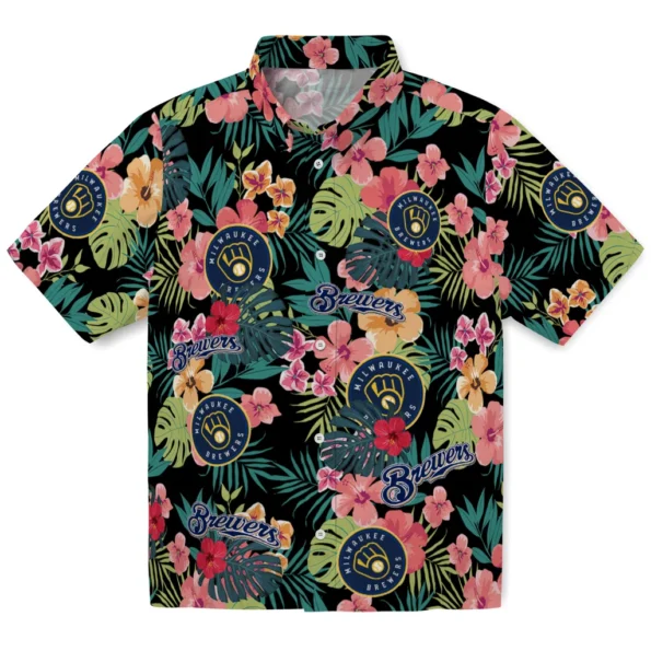 Milwaukee Brewers Hawaiian Shirt Custom Hibiscus Paradise Best Selling Milwaukee Brewers Hawaiian Shirt Custom Hibiscus Paradise Best Selling