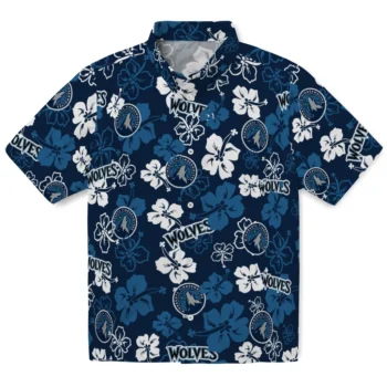 Minnesota Timberwolves Hawaiian Shirt - Tropical Floral Pattern