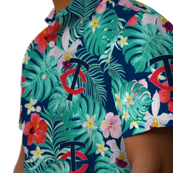 Minnesota Twins Hawaiian Shirt Personalized Hibiscus Blossoms Navy Trendy Minnesota Twins Hawaiian Shirt Personalized Hibiscus Blossoms Navy Trendy