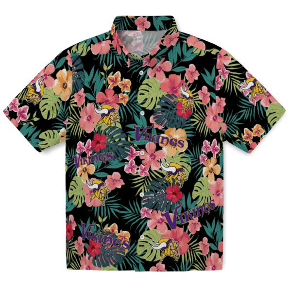 Minnesota Vikings Hawaiian Shirt Custom Hibiscus Paradise Best Selling Minnesota Vikings Hawaiian Shirt Custom Hibiscus Paradise Best Selling
