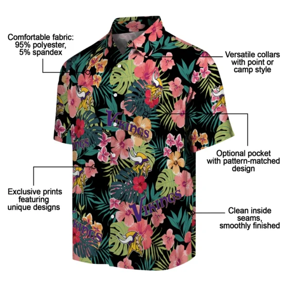 Minnesota Vikings Hawaiian Shirt Custom Hibiscus Paradise New Arrival Minnesota Vikings Hawaiian Shirt Custom Hibiscus Paradise New Arrival