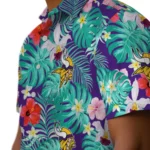 Minnesota Vikings Hawaiian Shirt Customized Hibiscus Blossoms Purple Best Selling