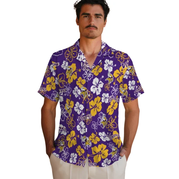 minnesota-vikings-hawaiian-shirt-hibiscus-flower-design-fashion-forward.webp