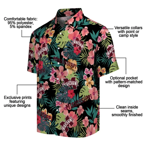 Mississippi State Bulldogs Hawaiian Shirt Personalized Hibiscus Paradise New Arrival Mississippi State Bulldogs Hawaiian Shirt Personalized Hibiscus Paradise New Arrival