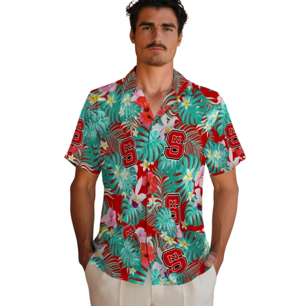 Nc State Wolfpack Hawaiian Shirt Customized Hibiscus Blossoms Red Fashion Forward Nc State Wolfpack Hawaiian Shirt Customized Hibiscus Blossoms Red Fashion Forward