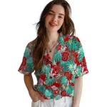 Nc State Wolfpack Hawaiian Shirt Customized Hibiscus Blossoms Red Best Selling