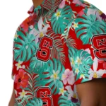 Nc State Wolfpack Hawaiian Shirt Customized Hibiscus Blossoms Red Best Selling