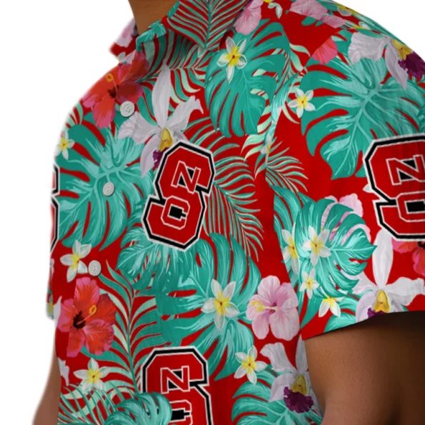 Nc State Wolfpack Hawaiian Shirt Customized Hibiscus Blossoms Red Trendy Nc State Wolfpack Hawaiian Shirt Customized Hibiscus Blossoms Red Trendy