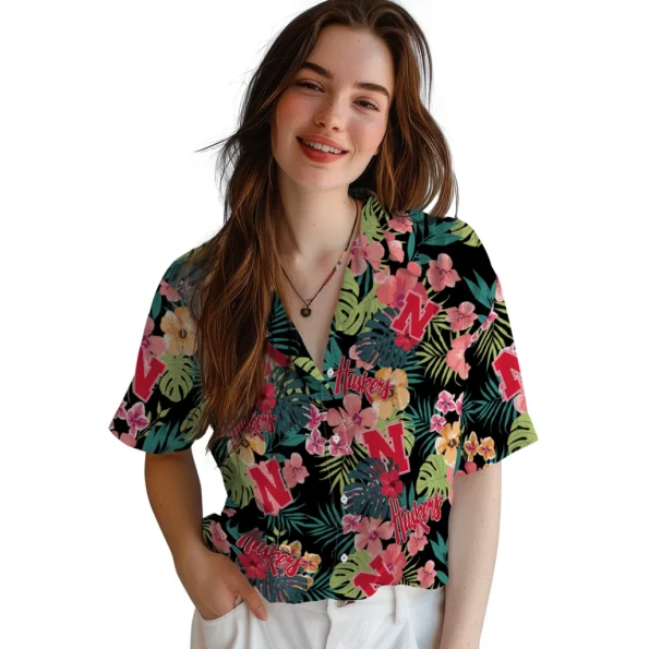 Nebraska Cornhuskers Hawaiian Shirt Customized Hibiscus Paradise Latest Model Nebraska Cornhuskers Hawaiian Shirt Customized Hibiscus Paradise Latest Model