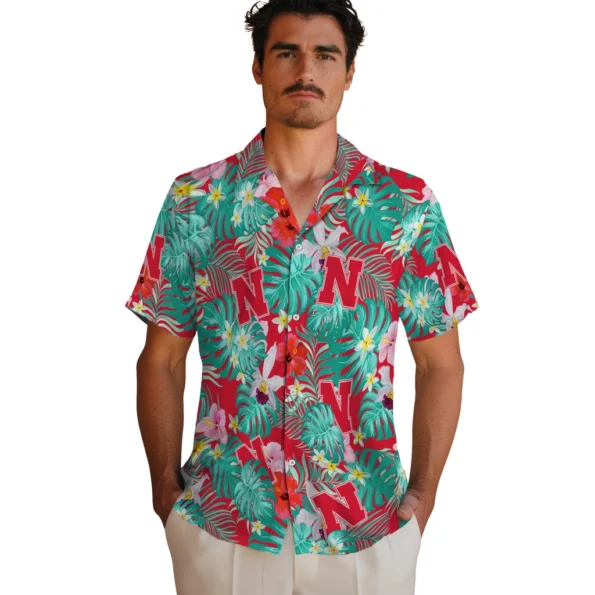 Nebraska Cornhuskers Hawaiian Shirt Personalized Hibiscus Blossoms Red Fashion Forward Nebraska Cornhuskers Hawaiian Shirt Personalized Hibiscus Blossoms Red Fashion Forward