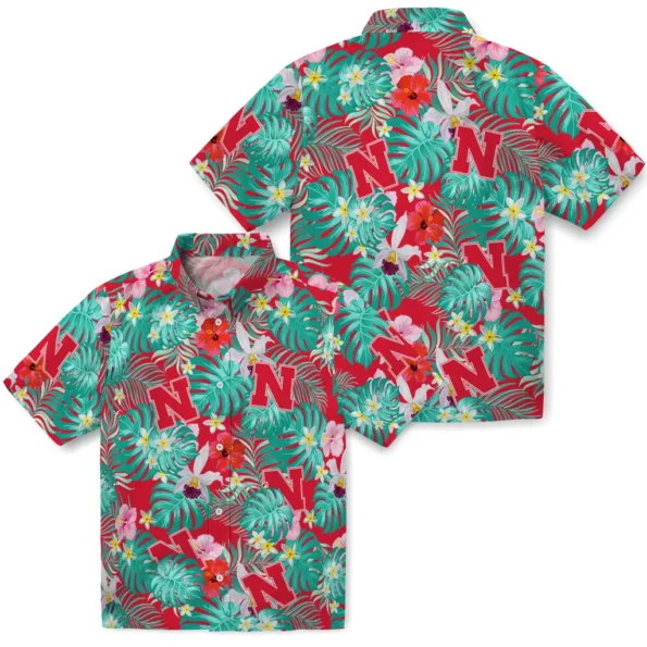 Nebraska Cornhuskers Hawaiian Shirt Personalized Hibiscus Blossoms Red High Quality Nebraska Cornhuskers Hawaiian Shirt Personalized Hibiscus Blossoms Red High Quality