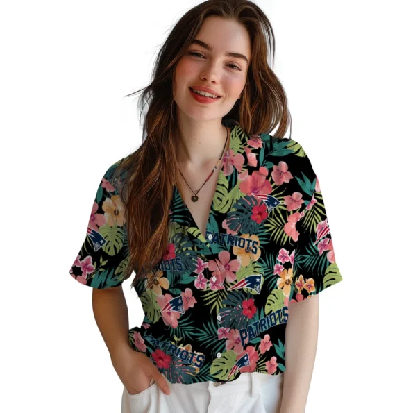New England Patriots Hawaiian Shirt Customized Hibiscus Paradise Latest Model New England Patriots Hawaiian Shirt Customized Hibiscus Paradise Latest Model
