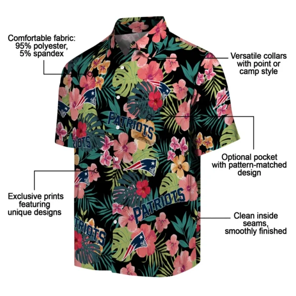 New England Patriots Hawaiian Shirt Customized Hibiscus Paradise New Arrival New England Patriots Hawaiian Shirt Customized Hibiscus Paradise New Arrival