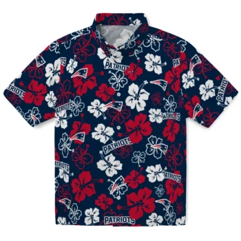 New England Patriots Hawaiian Shirt - Tropical Floral Pattern
