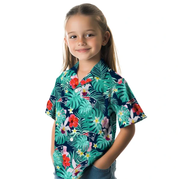 New England Patriots Hawaiian Shirt Personalized Hibiscus Blossoms Blue Premium Grade New England Patriots Hawaiian Shirt Personalized Hibiscus Blossoms Blue Premium Grade