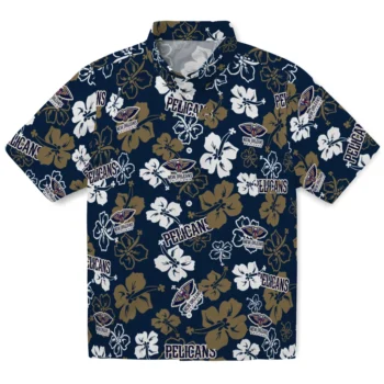 New Orleans Pelicans Hawaiian Shirt - Tropical Floral Pattern