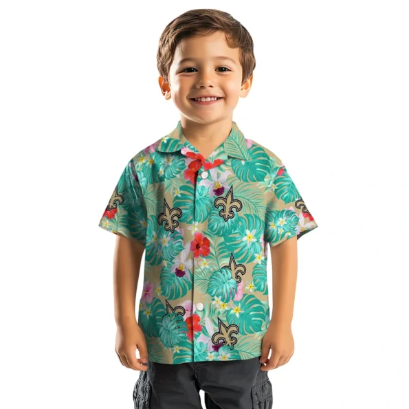 New Orleans Saints Hawaiian Shirt Custom Hibiscus Blossoms Gold Top Rated New Orleans Saints Hawaiian Shirt Custom Hibiscus Blossoms Gold Top Rated