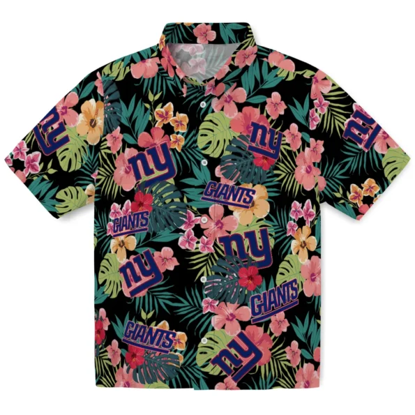 New York Giants Hawaiian Shirt Custom Hibiscus Paradise Best Selling New York Giants Hawaiian Shirt Custom Hibiscus Paradise Best Selling