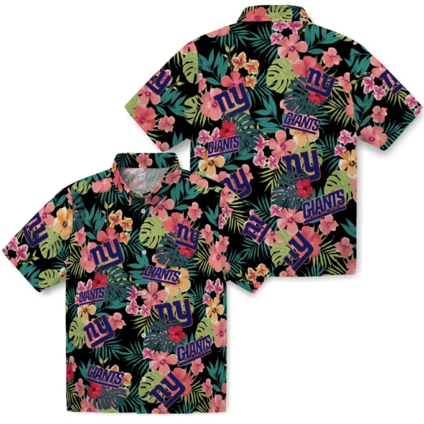 New York Giants Hawaiian Shirt Custom Hibiscus Paradise High Quality New York Giants Hawaiian Shirt Custom Hibiscus Paradise High Quality