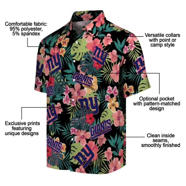 New York Giants Hawaiian Shirt Custom Hibiscus Paradise New Arrival New York Giants Hawaiian Shirt Custom Hibiscus Paradise New Arrival