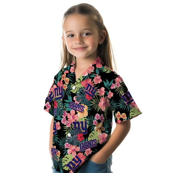 New York Giants Hawaiian Shirt Custom Hibiscus Paradise Premium Grade New York Giants Hawaiian Shirt Custom Hibiscus Paradise Premium Grade