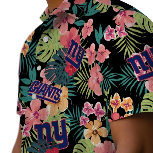 New York Giants Hawaiian Shirt Custom Hibiscus Paradise Trendy New York Giants Hawaiian Shirt Custom Hibiscus Paradise Trendy
