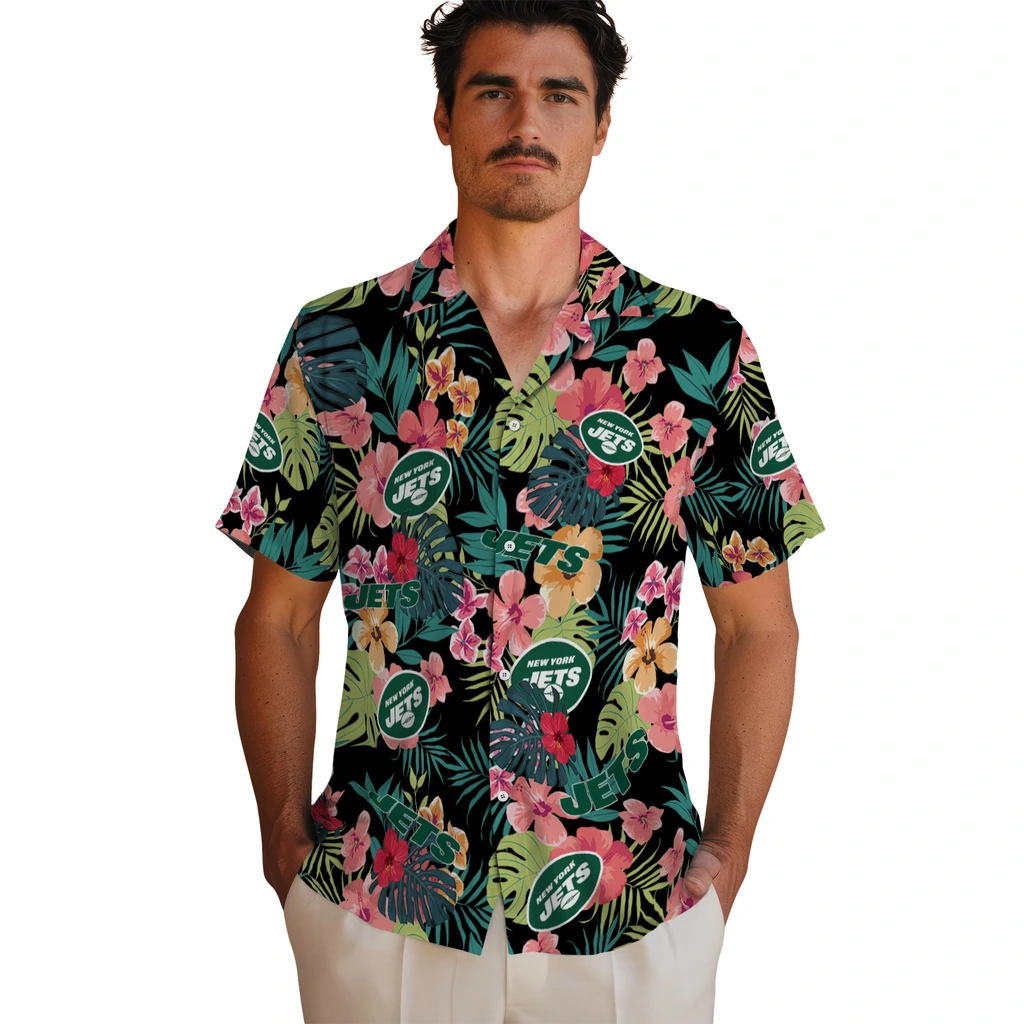 New York Jets Hawaiian Shirt Customized Hibiscus Paradise Fashion Forward New York Jets Hawaiian Shirt Customized Hibiscus Paradise Fashion Forward