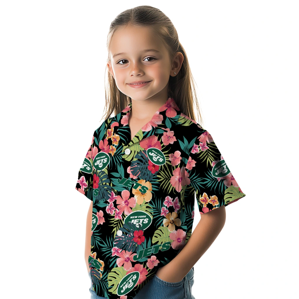 New York Jets Hawaiian Shirt Customized Hibiscus Paradise Premium Grade New York Jets Hawaiian Shirt Customized Hibiscus Paradise Premium Grade