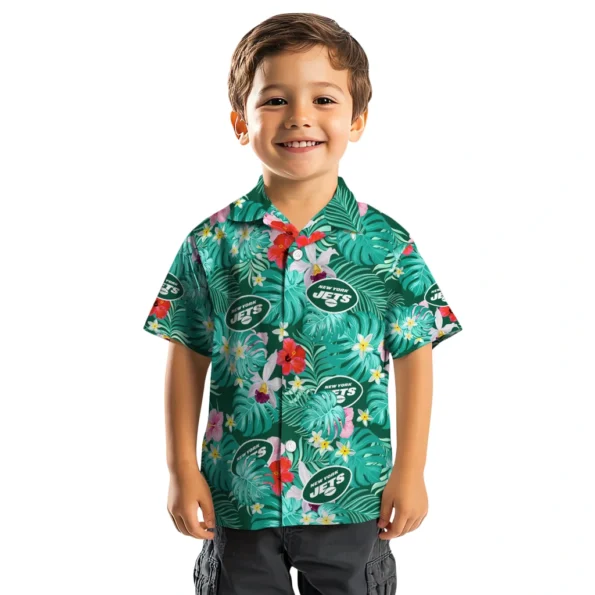New York Jets Hawaiian Shirt Personalized Hibiscus Blossoms Green Top Rated New York Jets Hawaiian Shirt Personalized Hibiscus Blossoms Green Top Rated