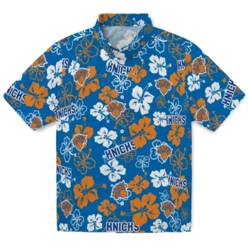 New York Knicks Hawaiian Shirt - Tropical Floral Pattern