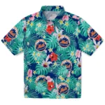 New York Mets Hawaiian Shirt - Custom Hibiscus Blossoms Blue 1 New York Mets Hawaiian Shirt Custom Hibiscus Blossoms Blue Best Selling