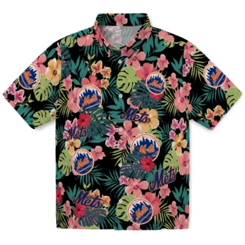 New York Mets Hawaiian Shirt Personalized Hibiscus Paradise Best Selling