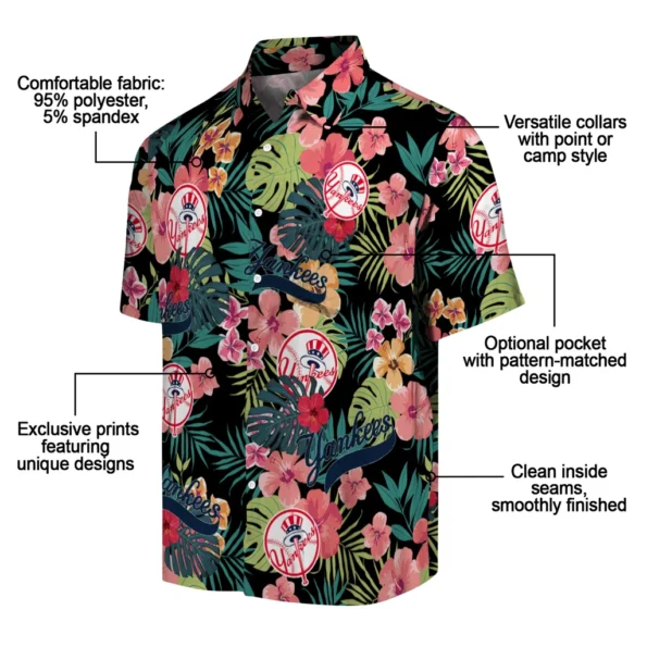 New York Yankees Hawaiian Shirt Custom Hibiscus Paradise New Arrival New York Yankees Hawaiian Shirt Custom Hibiscus Paradise New Arrival