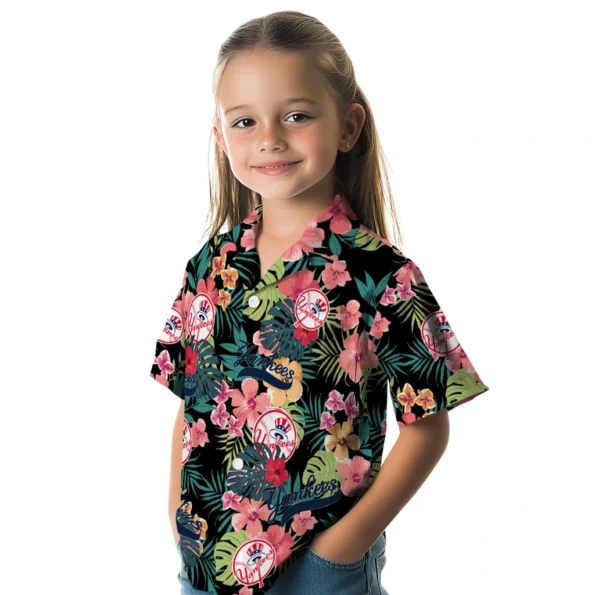 New York Yankees Hawaiian Shirt Custom Hibiscus Paradise Premium Grade New York Yankees Hawaiian Shirt Custom Hibiscus Paradise Premium Grade