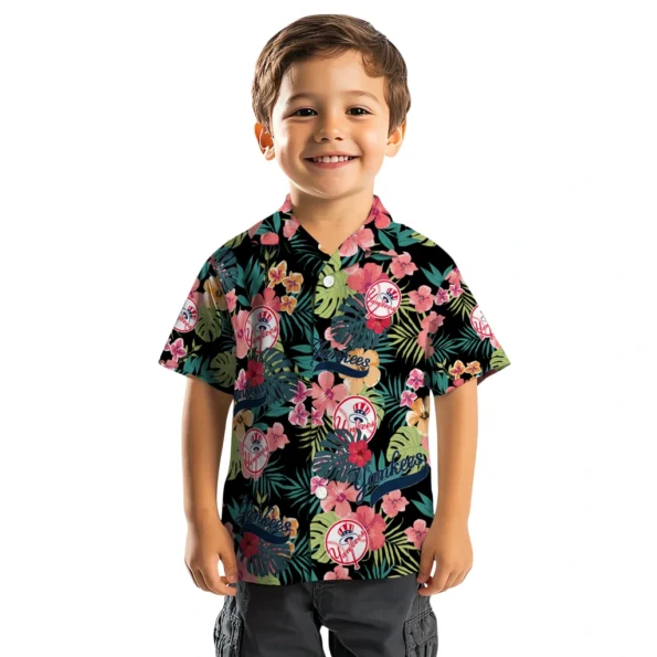 New York Yankees Hawaiian Shirt Custom Hibiscus Paradise Top Rated New York Yankees Hawaiian Shirt Custom Hibiscus Paradise Top Rated
